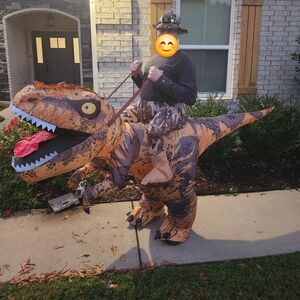 Inflatable Dinosaur Rider Costume for Adults
